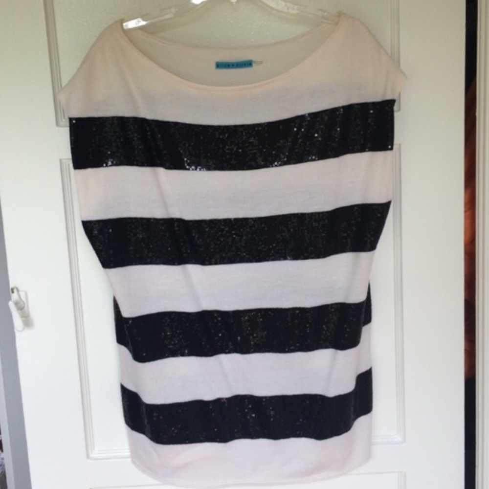 Alice + Olivia Striped Sequin Sweater